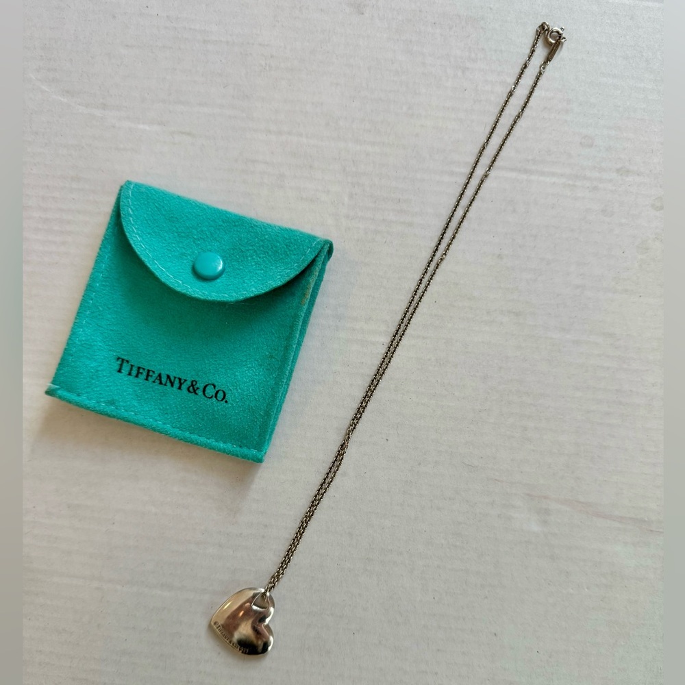Tiffany & Co. Vintage Silver Heart Pendant, 16” | Size: S